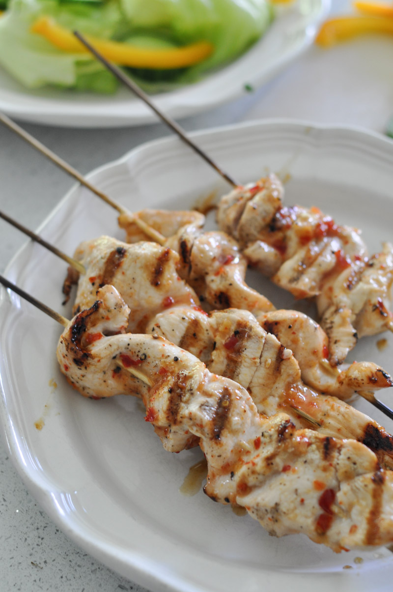 Sweet Thai Chilli Salad Dressing and Chicken Kabobs-3