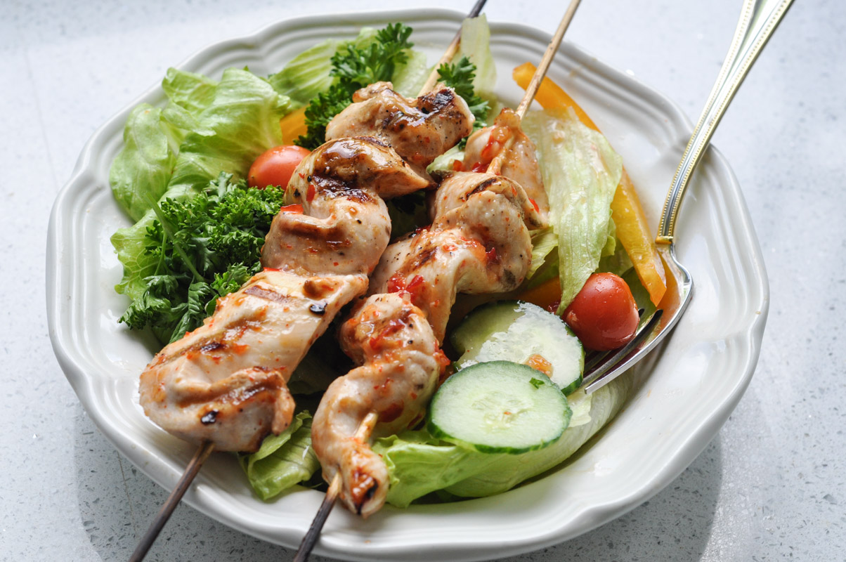 Sweet Thai Chilli Salad Dressing and Chicken Kabobs-8