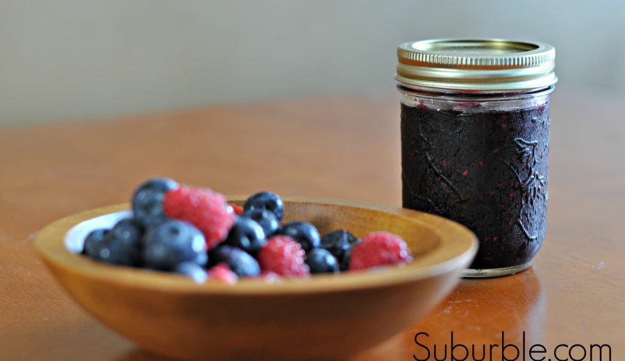 Low Sugar Raspberry Blueberry Freezer Jam (It’s soooo good!)