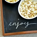 DIY Chalkboard Tray