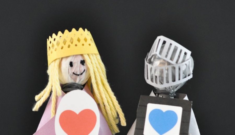 Princess and Knight Lollipop Valentines