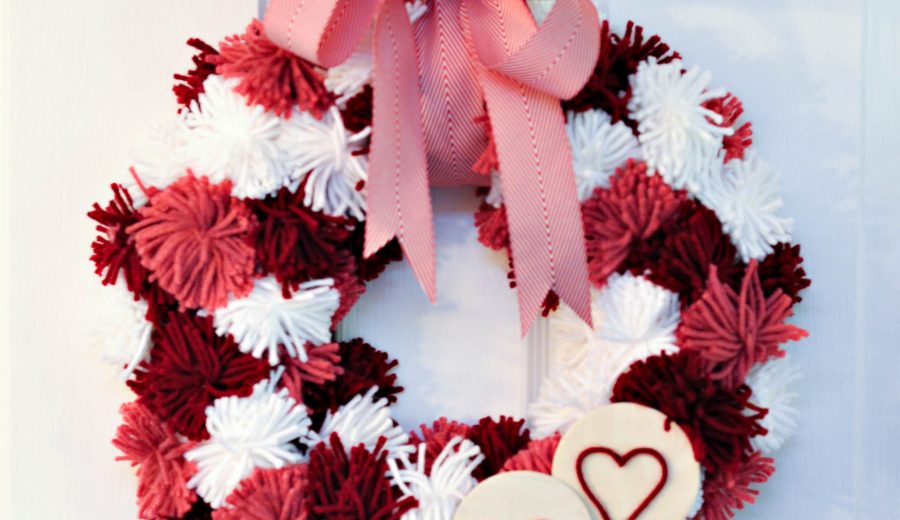 Adventures in Yarn: A Valentine’s Pom-Pom Wreath