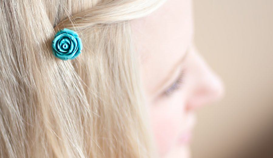 A Flower For Your Hair: Simple Rosette Hair Pins