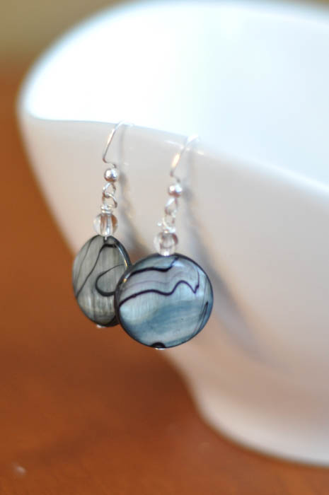 Blue Striped Earrings - Suburble.com (1 of 1)