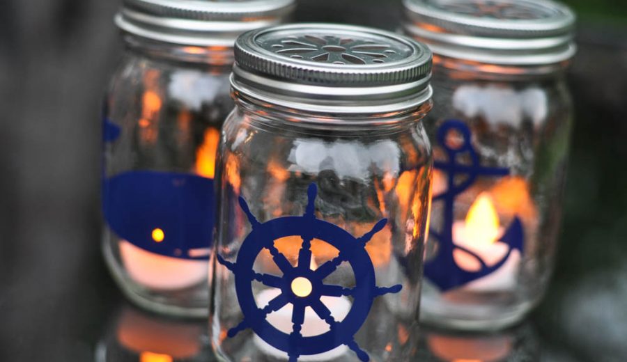 Nautical Mason Jar Lanterns