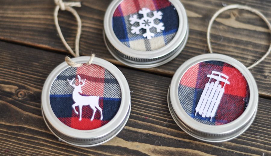 Mason Jar Lid Ornament