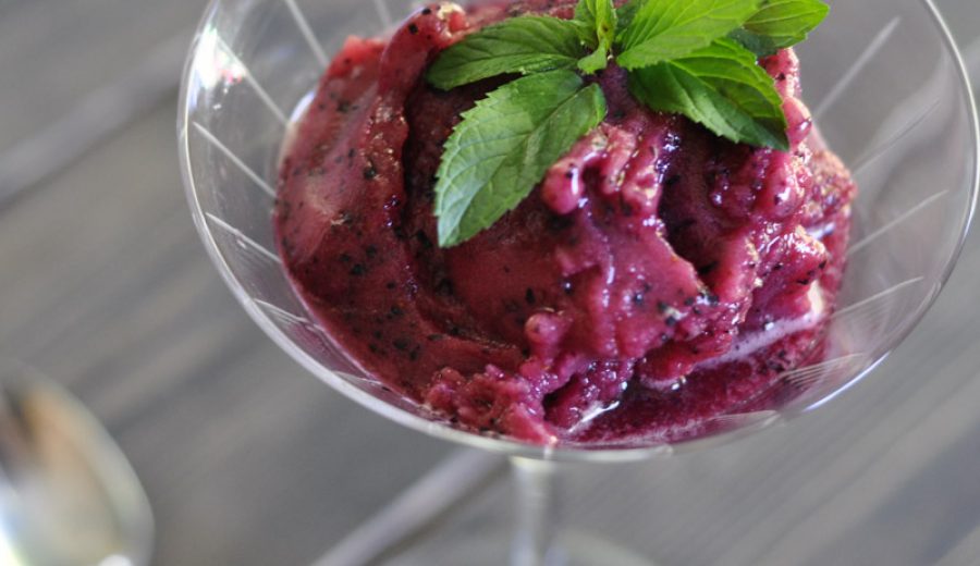 Easy Sorbet from Juice and Berries