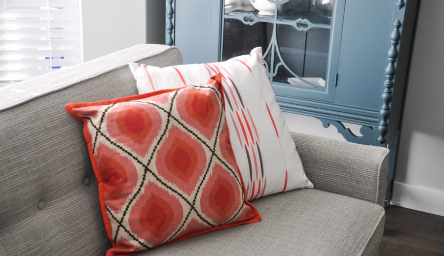 Coral and Blue from Pillow Central – and a Giveaway!