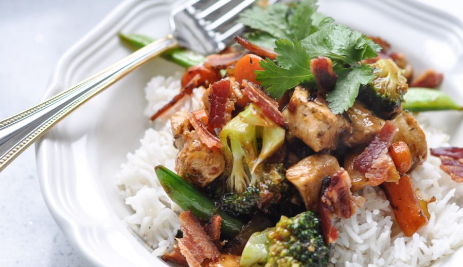 Bacon on a stir-fry? Yes, please. (And a giveaway!)