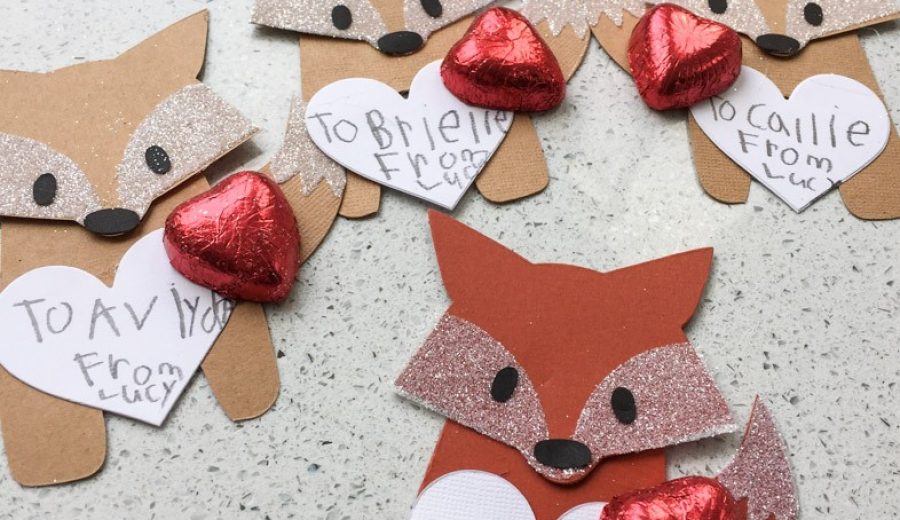 Glittery Fox Valentines