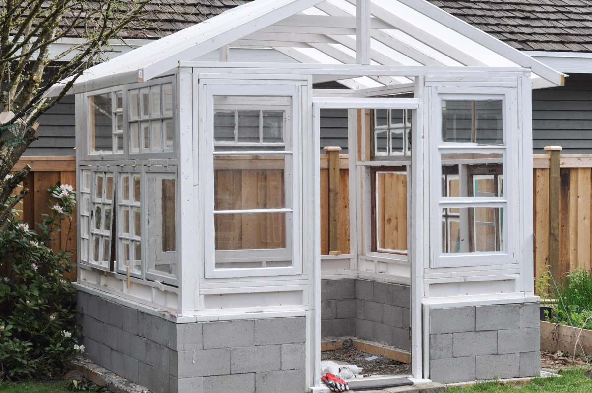 The Greenhouse Project: Windows and Staining - Suburble