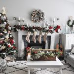 A White And Red Christmas Mantel