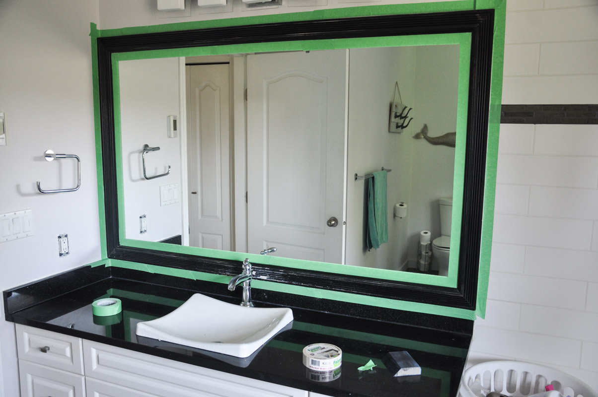 It's All In The Prep Easily Painting Trim Around A Mirror Suburble