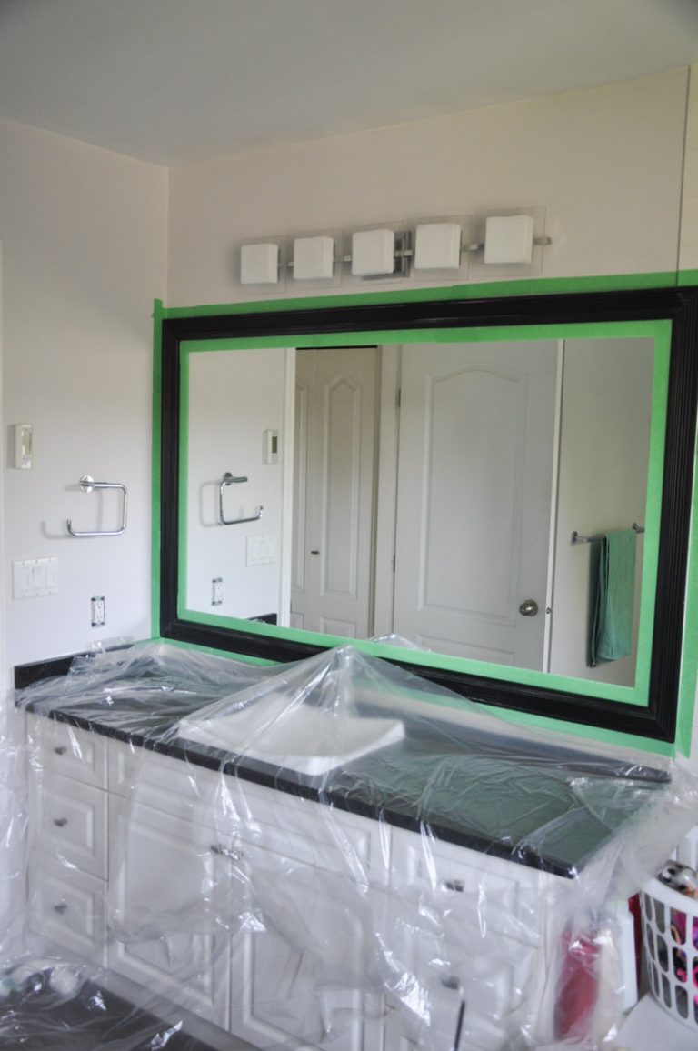 It's All In The Prep Easily Painting Trim Around A Mirror Suburble