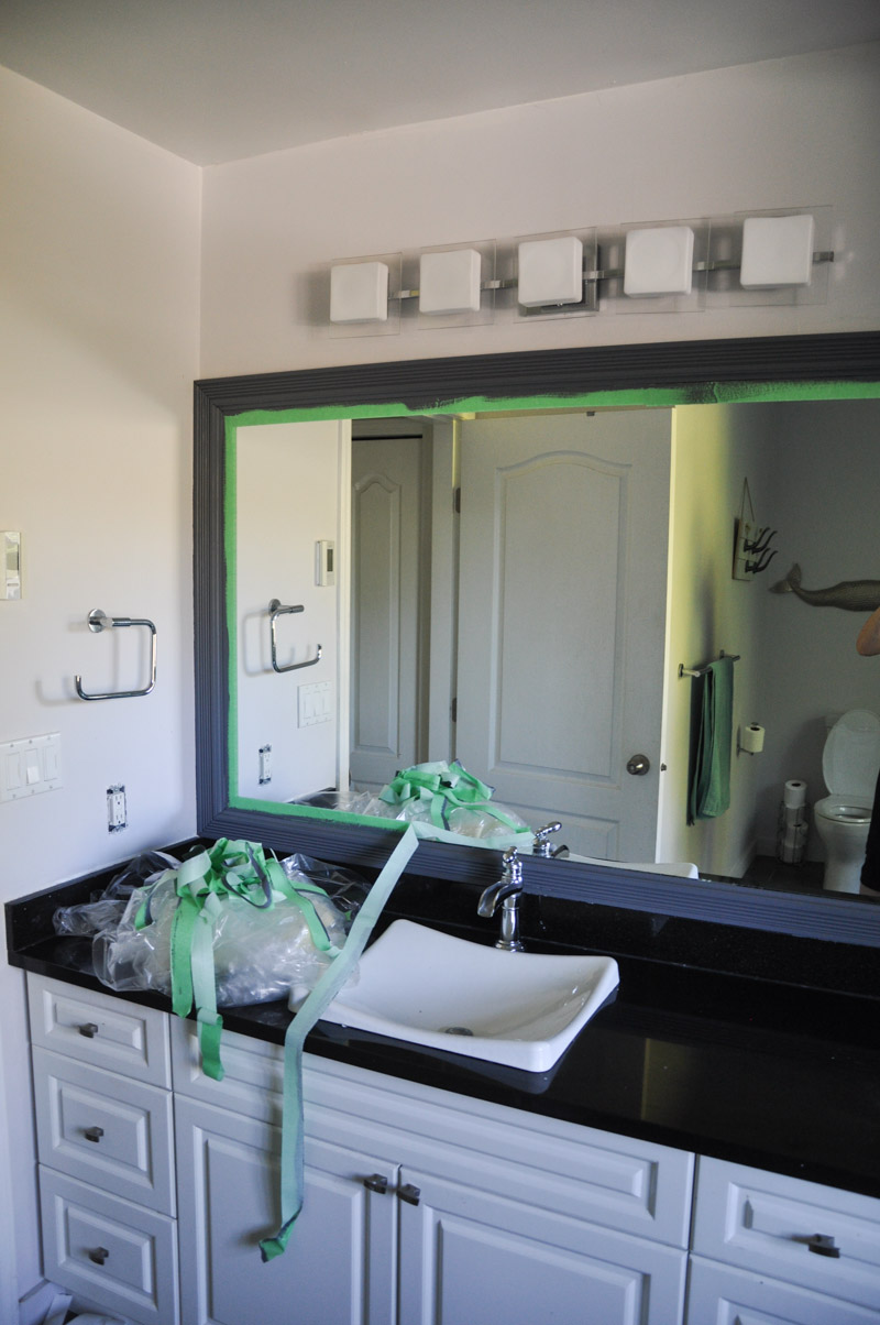 It's All In The Prep Easily Painting Trim Around A Mirror Suburble