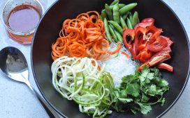 A Big Salad Needs A Big Bowl: Thai Sweet and Spicy Noodle Salad