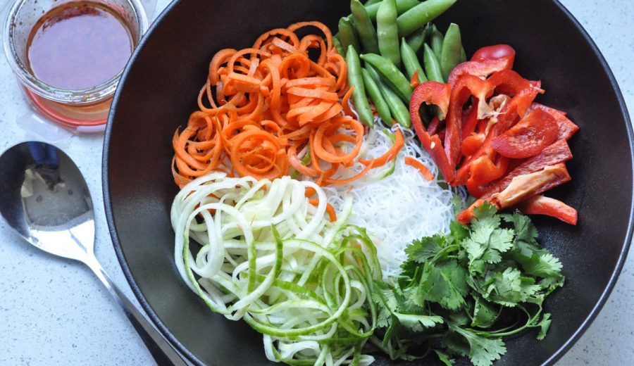 A Big Salad Needs A Big Bowl: Thai Sweet and Spicy Noodle Salad