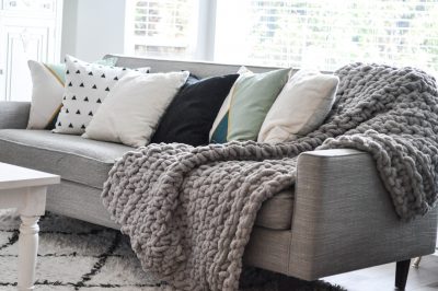 Crocheted Chunky Throw Blanket