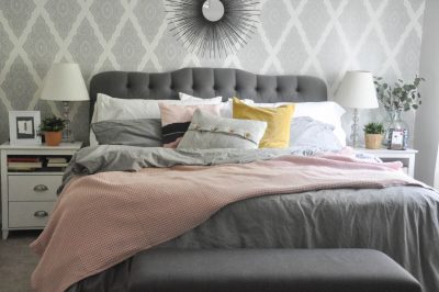 Master Bedroom Grey and Pink